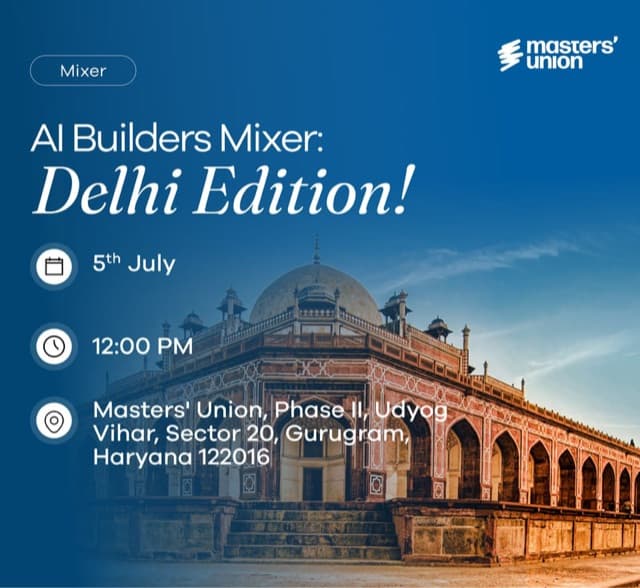 AI Builders Mixer: Delhi Edition poster