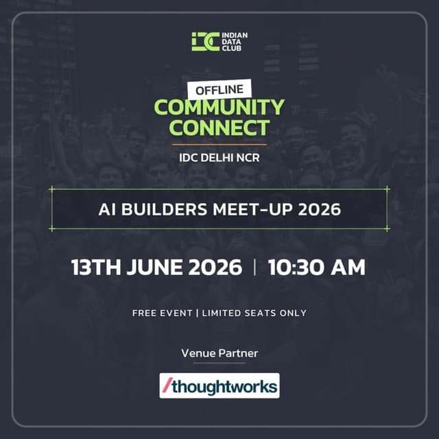 AI Builders Meet-up 2026: Delhi NCR poster